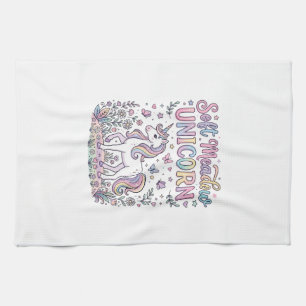 Einhorn Soft Wiese Einhorn Süß Vektor Design Geschirrtuch