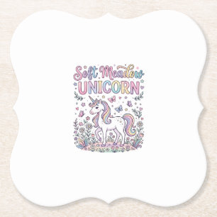 Einhorn Soft Wiese Einhorn Süß Vektor Design Untersetzer