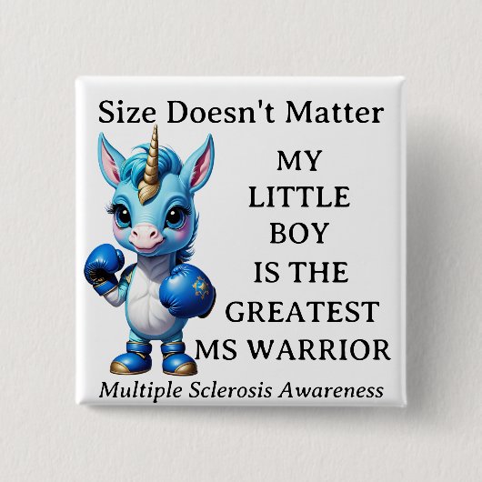 Einhorn, Sohn, Kind, MS Warrior Button (Vorderseite)