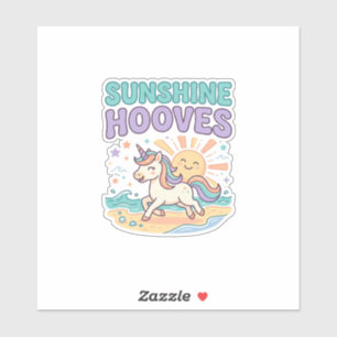 Einhorn-Sonnenschein-Hufe-Trend-Grafik-T-Shirt-Des Aufkleber