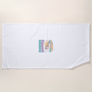 Einhorn-Sonnenschein-Hufe-Trend-Grafik-T-Shirt-Des Strandtuch