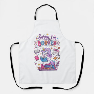 Einhorn Sorry ich bin gebucht Retro-Stil Druck auf Schürze