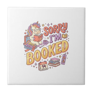 Einhorn Sorry Ich Bin Gebucht Whimsical Zazzle Des Fliese