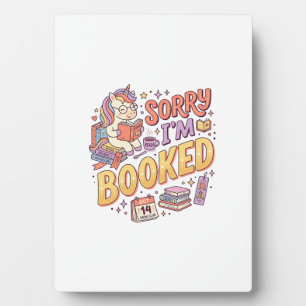 Einhorn Sorry Ich Bin Gebucht Whimsical Zazzle Des Fotoplatte