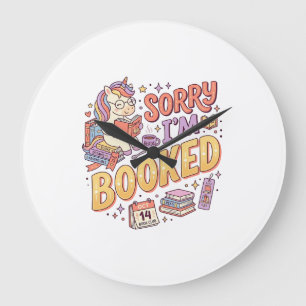Einhorn Sorry Ich Bin Gebucht Whimsical Zazzle Des Große Wanduhr