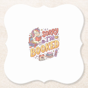 Einhorn Sorry Ich Bin Gebucht Whimsical Zazzle Des Untersetzer