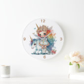 Einhorn-Spaß Große Wanduhr (Zuhause)