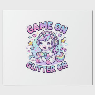 Einhorn Spiel Ein Glitter Ein Grafikdesign Merch D Geschenkpapier