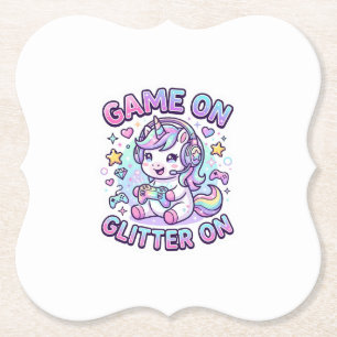 Einhorn Spiel Ein Glitter Ein Grafikdesign Merch D Untersetzer