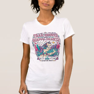 Einhorn-Spuren Hufe und Glückliche Herzen Buntes A T-Shirt