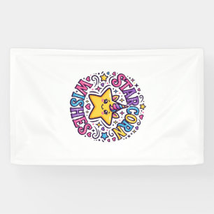 Einhorn Starcorn Wünsche Kommerzieller Druck auf A Banner