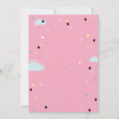 Einhorn, Stars Rainbow zum Geburtstag Einladung (Rückseite)