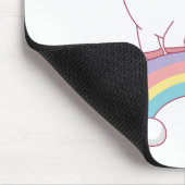 Einhorn stehend am Regenbogen Mousepad (Ecke)