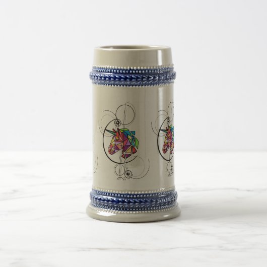 Einhorn Stein Bierglas (Mittel)