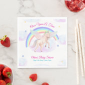 Einhorn Stern Regenbogen Märchen Baby Shower Serviette (Beispiel)