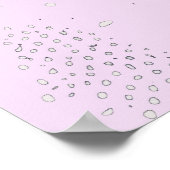 Einhorn Sterne Soft Pink Kinder Name Poster (Ecke)