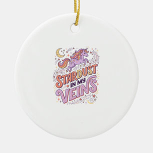 Einhorn-Sternenstaub in meinen Adern Whimsical Mer Keramik Ornament