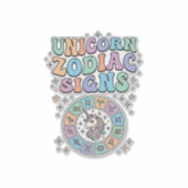 Einhorn-Sternzeichen Kawaii-Vektordesign_1 Aufkleber (Vorderseite)