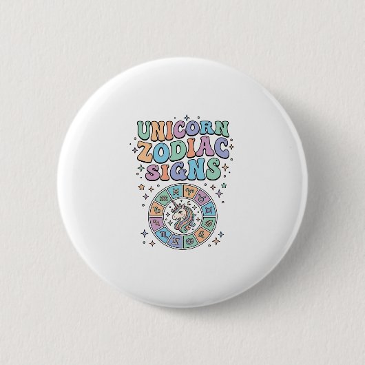 Einhorn-Sternzeichen Kawaii Vektordesign_1 Button (Vorderseite)