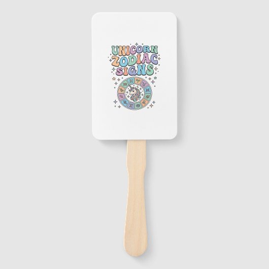 Einhorn-Sternzeichen Kawaii-Vektordesign_1 Fächer (Vorderseite)