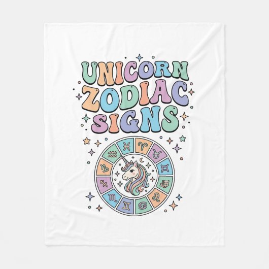 Einhorn-Sternzeichen Kawaii Vektordesign_1 Fleecedecke (Vorderseite)