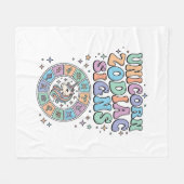 Einhorn-Sternzeichen Kawaii Vektordesign_1 Fleecedecke (Vorderseite (Horizontal))
