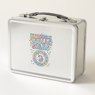 Einhorn-Sternzeichen Kawaii-Vektordesign_1 Metall Brotdose