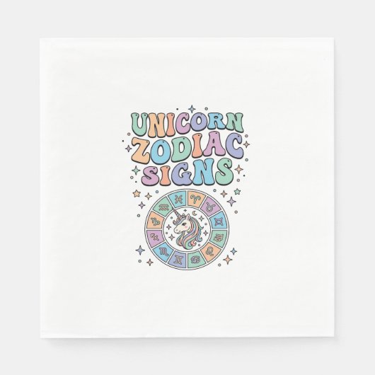 Einhorn-Sternzeichen Kawaii-Vektordesign_1 Serviette (Vorderseite)