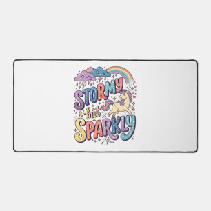 Einhorn Stormy aber funkelnde whimsical Merch Desi Schreibtischunterlage