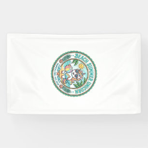Einhorn Strand Sommer Einhorn POD Fertig Bekleidun Banner