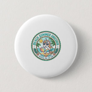 Einhorn Strand Sommer Einhorn POD Fertig Bekleidun Button