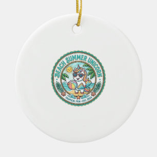 Einhorn Strand Sommer Einhorn POD Fertige Bekleidu Keramik Ornament