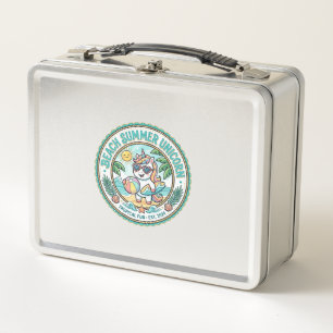 Einhorn Strand Sommer Einhorn POD Fertige Bekleidu Metall Brotdose