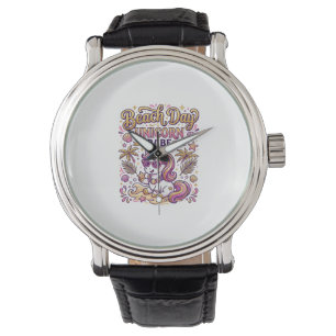 Einhorn Strand Tag Einhorn Babe Stylisch Zazzle De Armbanduhr