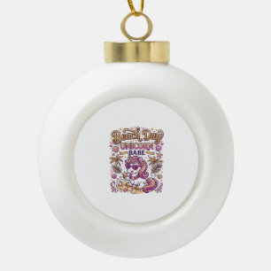 Einhorn Strand Tag Einhorn Babe Stylisch Zazzle De Keramik Kugel-Ornament