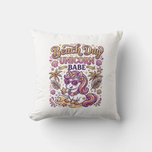 Einhorn Strand Tag Einhorn Babe Stylisch Zazzle De Kissen
