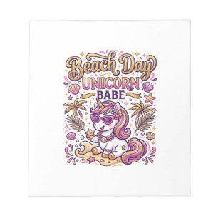 Einhorn Strand Tag Einhorn Babe Stylisch Zazzle De Notizblock