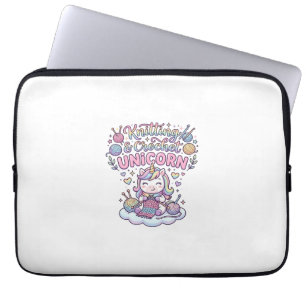 Einhorn Stricken Häkeln Einhorn Liebenswerte Typog Laptopschutzhülle
