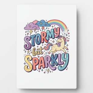 Einhorn stürmisch aber funkelnd wunderliche Merch  Fotoplatte