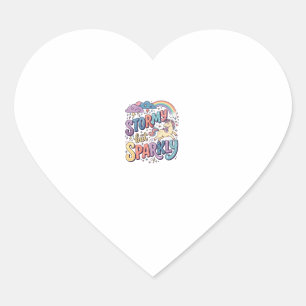 Einhorn stürmisch aber funkelnd wunderliche Merch  Herz-Aufkleber