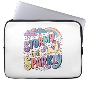 Einhorn stürmisch aber funkelnd wunderliche Merch Laptopschutzhülle