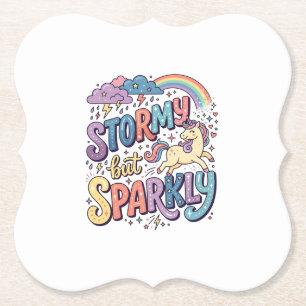 Einhorn stürmisch aber funkelnd wunderliche Merch  Untersetzer