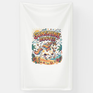 Einhorn Sunshine Hufe Commercial Aufkleber und T-S Banner