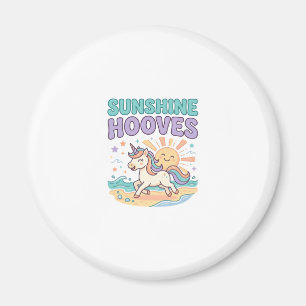 Einhorn Sunshine Hufe Trendiges Grafik T-Shirt Des Magnet