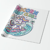 Einhorn-Surf-Club Geschenkpapier (Ungerollt)
