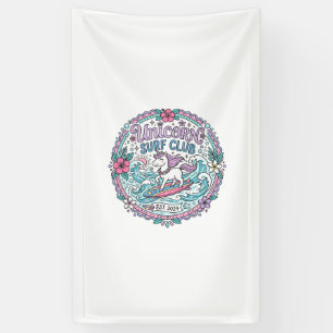 Einhorn-Surf-Club lustiges Shirt-Grafik_1 Banner
