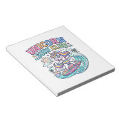 Einhorn-Surf-Club Notizblock (angewinkelt)