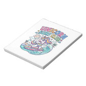 Einhorn-Surf-Club Notizblock (Rotiert)