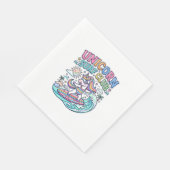 Einhorn-Surf-Club Serviette (Ecke)