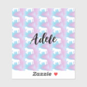 Einhorn Süß Preppy Aufkleber (Blatt)